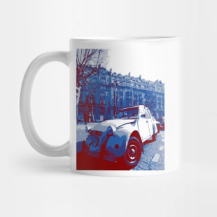 Citroen 2Cv: red, white and blue Mug